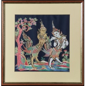 Malowidło z motywem bóstw hinduskich