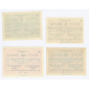 Chocianów (Kotzenau), komplet 4 bonów, 3 listopada 1923