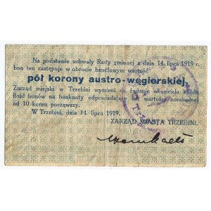 Trzebinia, bon, 1/2 korony, ważne do 1 listopada 1919