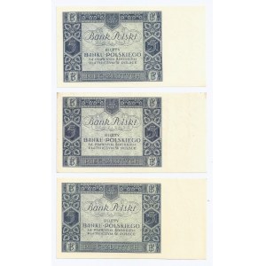5 zł, 1930, zestaw 3 banknotów