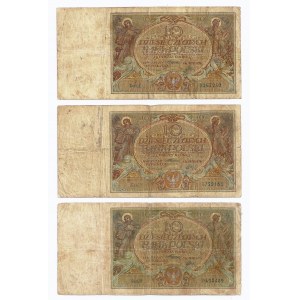 10 zł, 1926, zestaw 3 banknotów