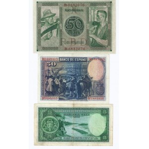 Europa, zestaw 3 banknotów