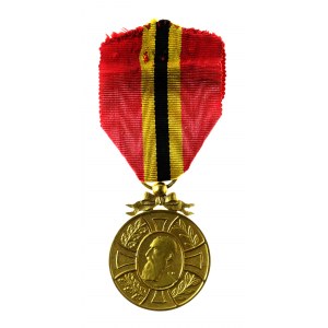 Belgia, medal honorowy 40-lecia panowania Leopolda II, średnica: 32 mm