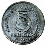 zestaw 3 monet: 5,10 i 20 fenigów 1917