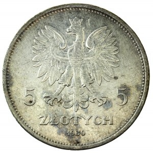 5 zł, 1930, sztandar