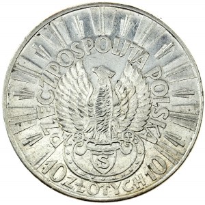 10 zł, 1934, Józef Piłsudski, orzeł strzelecki (duży)