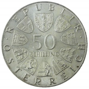Austria, 50 szylingów, 1973, srebro