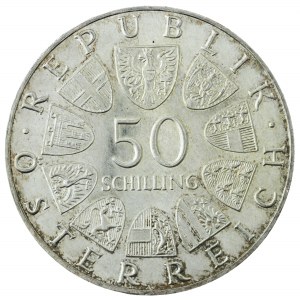 Austria, 50 szylingów, 1972, srebro
