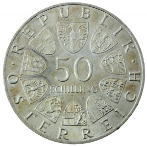 Austria, 50 szylingów, 1971, srebro