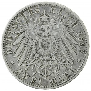 Niemcy, 2 marki, 1896, D-Monachium