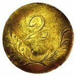 Lot 4 monet z XIX wieku używanych do gry (np. skata)