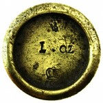 Lot 3-ch odważników uncjowych o wadze: 1, 2, 4 uncje, Wielka Brytania, połowa XIX w.