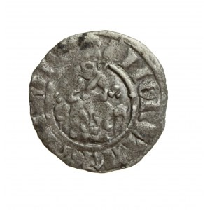 KAZIMIERZ DER GROSSE (1333-1370), Kronenviertelung - seltene Sorte R5