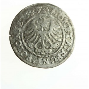 ZYGMUNT I THE OLD (1506-1548) crown penny with gothic crown but 1527 R1