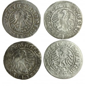 ZYGMUNT I THE OLD (1506-1548) 4 Lithuanian half-pennies from the years 1510-1521