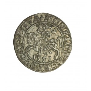 ZYGMUNT II AUGUST (1544-1572) Litauischer Halbpfennig 1551 R1