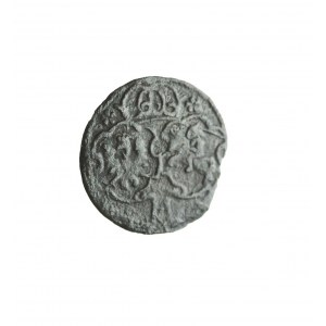 ZYGMUNT III WAZA - ŁOBŻENICA, rare denarius R4