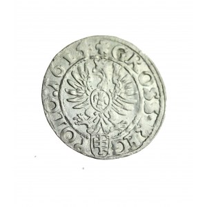 ZYGMUNT III WAZA, piękny i rzadszy grosz koronny 1614, R