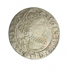ZYGMUNT III WAZA, schöner Krakauer Sixpence 1626, seltenere Variante