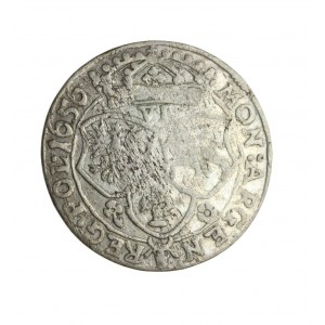 JAN KAZIMIERZ (1648-1668) Sixpence der Krone1656 mit Blumen, R