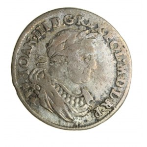 JAN III SOBIESKI (1674-1696) rzadki ort koronny 1679, ładny R2