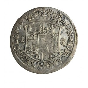 JAN III SOBIESKI (1674-1696) rzadki ort koronny 1679, ładny R2