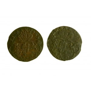 AUGUST III (1733-1763) 2 crown shillings 1755 H, AUG and AVG, nice!!!
