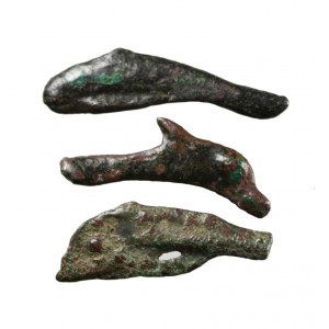 TRACJA, OLBIA - najstarsze płacidła z IV wieku - typ delfin 3 szt