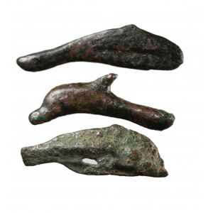 TRACY, OLBIA - die ältesten Oblaten aus dem 4. Jahrhundert - Typ Delphin 3 Stück