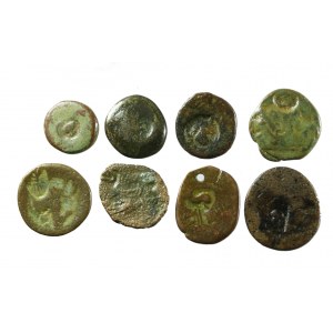 ANTIQUE GREECE - 8 Bronzen mit Gegenstempel