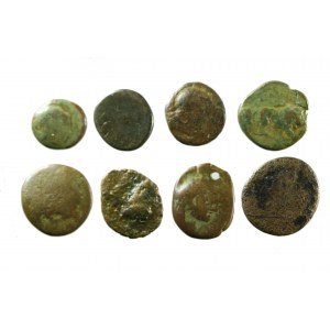 ANTIQUE GREECE - 8 Bronzen mit Gegenstempel