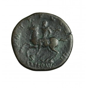 ROME, HADRIAN - rare sesterc with emperor on horseback