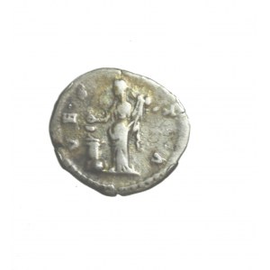 RZYM, LUCILLA, żona VERUSA, rzadki denar z Vestą
