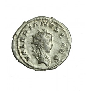 ROME, VALERIANUS II, a nice Antoninian with Jupiter on the trestle