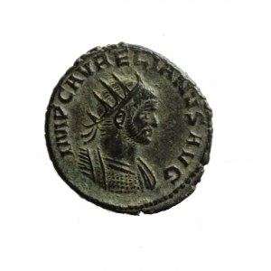 RZYM, AURELIANUS, wyjątkowy antoninian, cesarz z Victorią