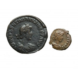 ROME, VALENTINIANUS II, set of 2 bronzes