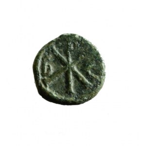 BIZANCJUM - JUSTINUS I (518-527 ne), AE pentanummion