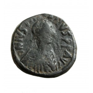 BIZANCJUM - JUSTINIANUS I (527-565 ne), AE folis, Konstantynopol