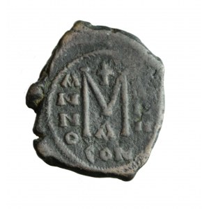 BIZANCJUM - MAURICIUS TIBERIUS (582-602 ne), AE folis,