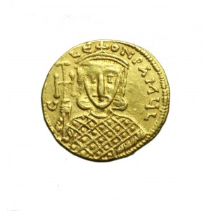 BIZANCJUM - CONSTANTINUS V (741-775 ne), a rare solid with 3 emperors