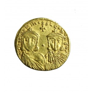 BIZANCJUM - CONSTANTINUS V (741-775 ne), a rare solid with 3 emperors