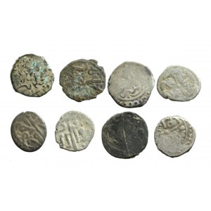 OSMAN, set of 8 acchs of various sultans 14th/15th century.
