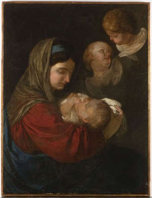 Simone Cantarini (1612 - 1648), Madonna with the Child and two Angels, Simone Cantarini (1612 - 1648), Madonna with the Child and two Angels
