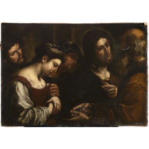 Italian master, 17th century, Jesus and the Adulteress, Italian master, 17th century, Jesus and the Adulteress