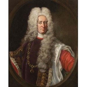 Johann Gottfried Auerbach (1697-1753) - Attributed, Portrait of Emperor Charles VI. (1685-1740) as Grand Master of the Order of the Golden Fleece, Johann Gottfried Auerbach (1697-1753) - Attributed, Portrait of Emperor Charles VI. (1685-1740) as Grand Mas