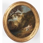 Gaspard Dughet (1615-1675) - circle, Southern Landscape with Lovers (Venus and Adonis?), Gaspard Dughet (1615-1675) - circle, Southern Landscape with Lovers (Venus and Adonis?)