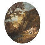 Gaspard Dughet (1615-1675) - circle, Southern Landscape with Lovers (Venus and Adonis?), Gaspard Dughet (1615-1675) - circle, Southern Landscape with Lovers (Venus and Adonis?)