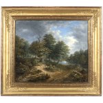 Johann Jakob Dorner the Younger (1775 Munich - 1852 Munich), Forest Landscape with a Road to the Village, Johann Jakob Dorner the Younger (1775 Munich - 1852 Munich), Forest Landscape with a Road to the Village
