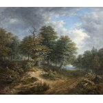 Johann Jakob Dorner the Younger (1775 Munich - 1852 Munich), Forest Landscape with a Road to the Village, Johann Jakob Dorner the Younger (1775 Munich - 1852 Munich), Forest Landscape with a Road to the Village