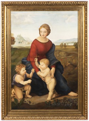 Joseph Von Fuhrich (1800 - 1876), Attributed, Virgin with Baby Jesus and Saint John, Joseph Von Fuhrich (1800 - 1876), Attributed, Virgin with Baby Jesus and Saint John